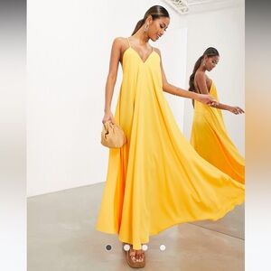 ASOS Vibrant Yellow Spaghetti Strap Dress